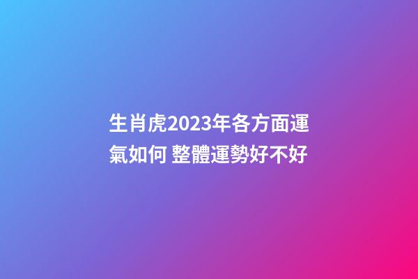 生肖虎2023年各方面運氣如何 整體運勢好不好